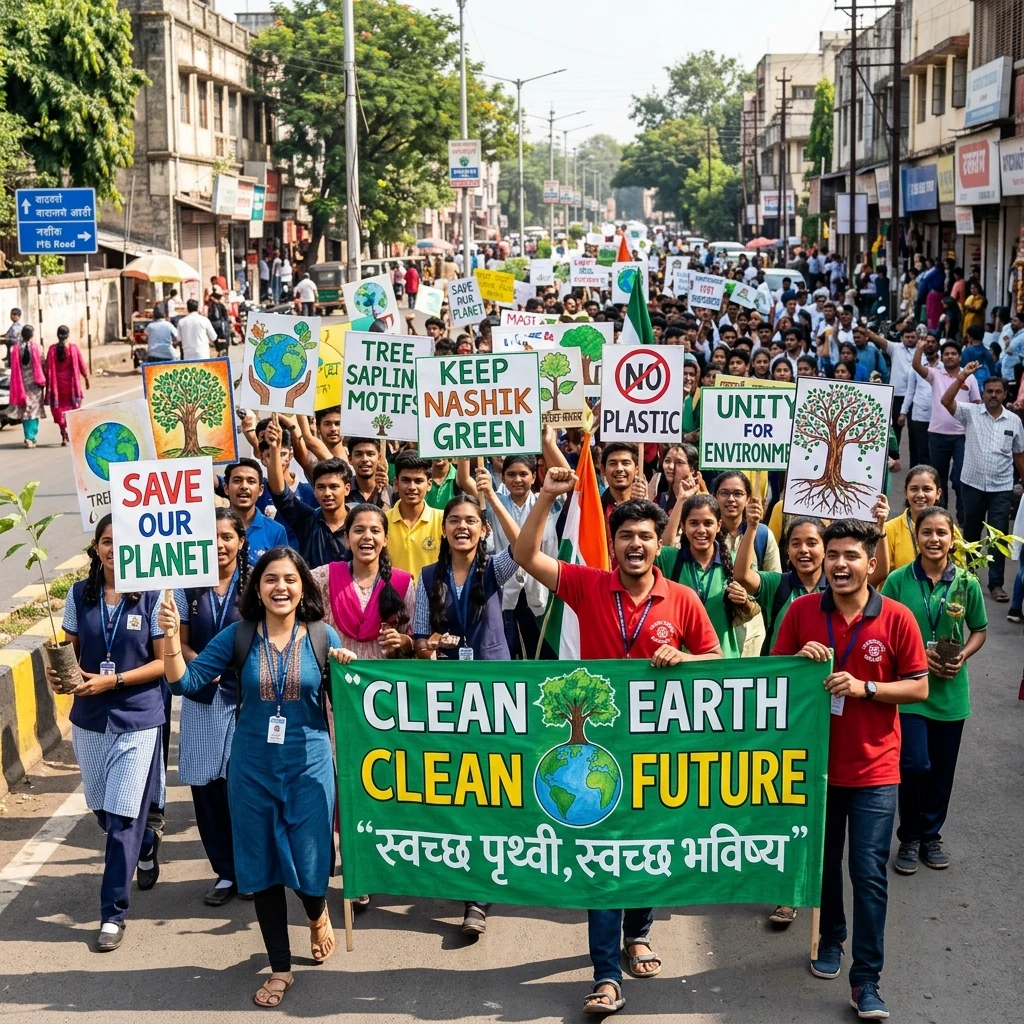 Student environmental awareness march